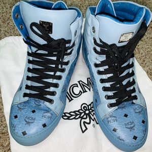 Authentic Men MCM Blue High Top Sneakers